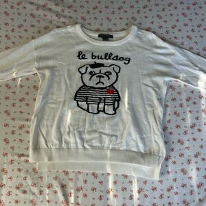🌲FRENCH CONNECTION le bulldog knit sweater🌲